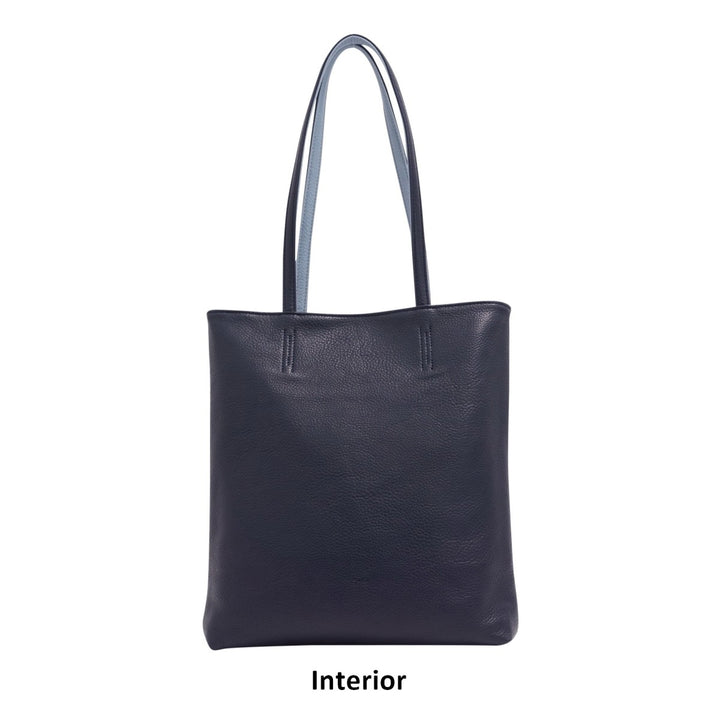 S-Q Amia reversible tote reversed to navy