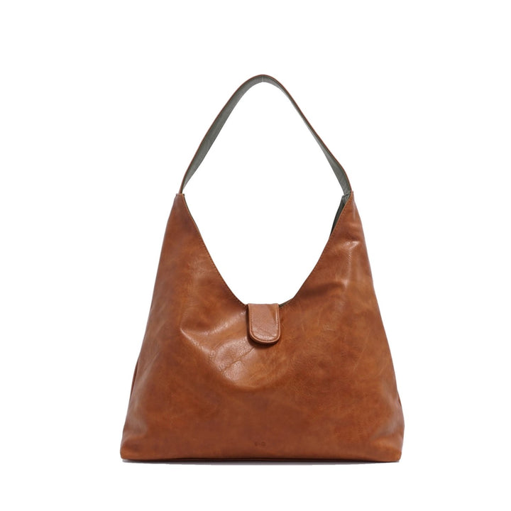 S-Q Charlene 2-in-1 reversible hobo in camel