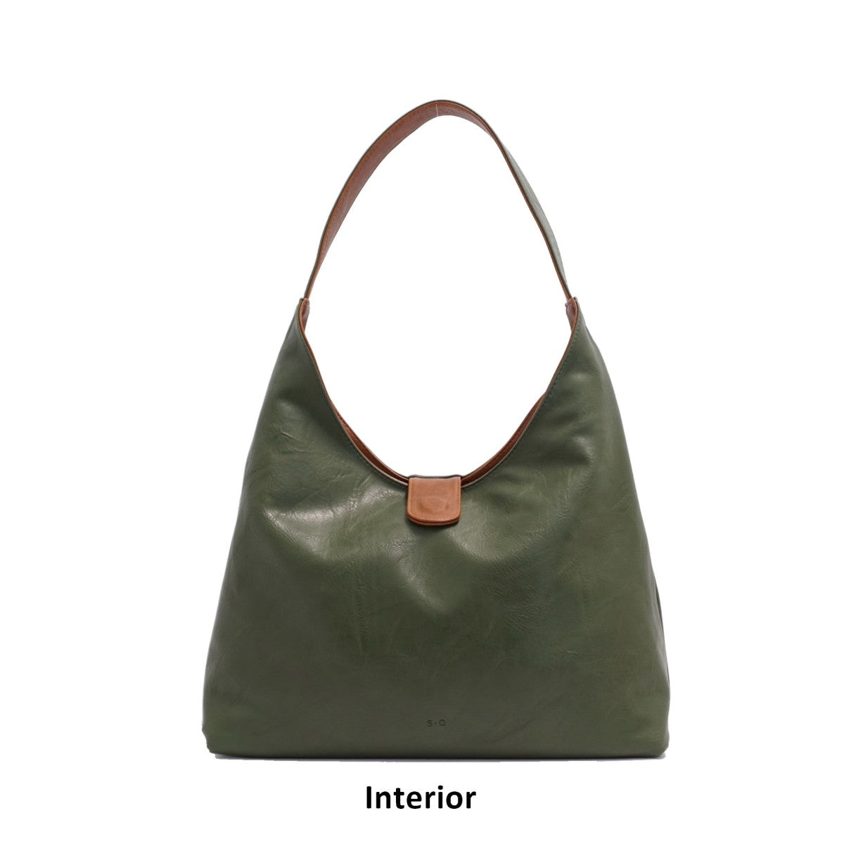 S-Q Charlene 2-in-1 reversible hobo reversed to green