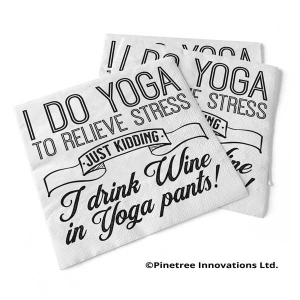 Pinetree Innovations I Do Yoga Beverage Napkins - Thumbnail 3