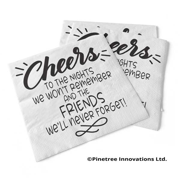 Cheers To The Nights | Beverage Napkins