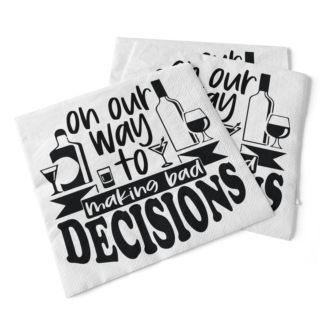 Bad Decisions | Beverage Napkins