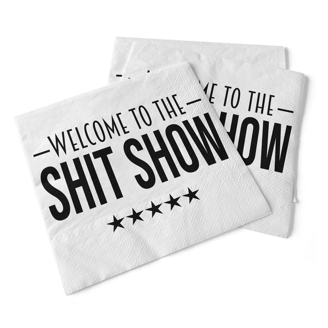 Welcome To The Shit Show | Beverage Napkins