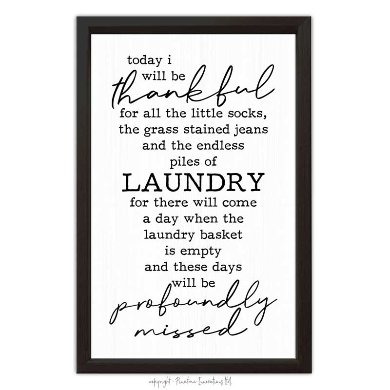 Thankful Laundry | Wood Sign