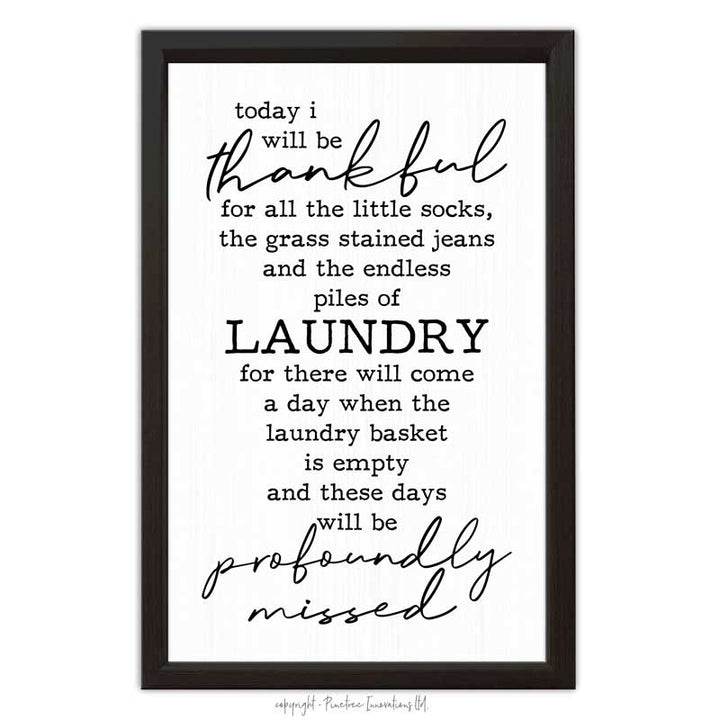 Thankful Laundry | Wood Sign