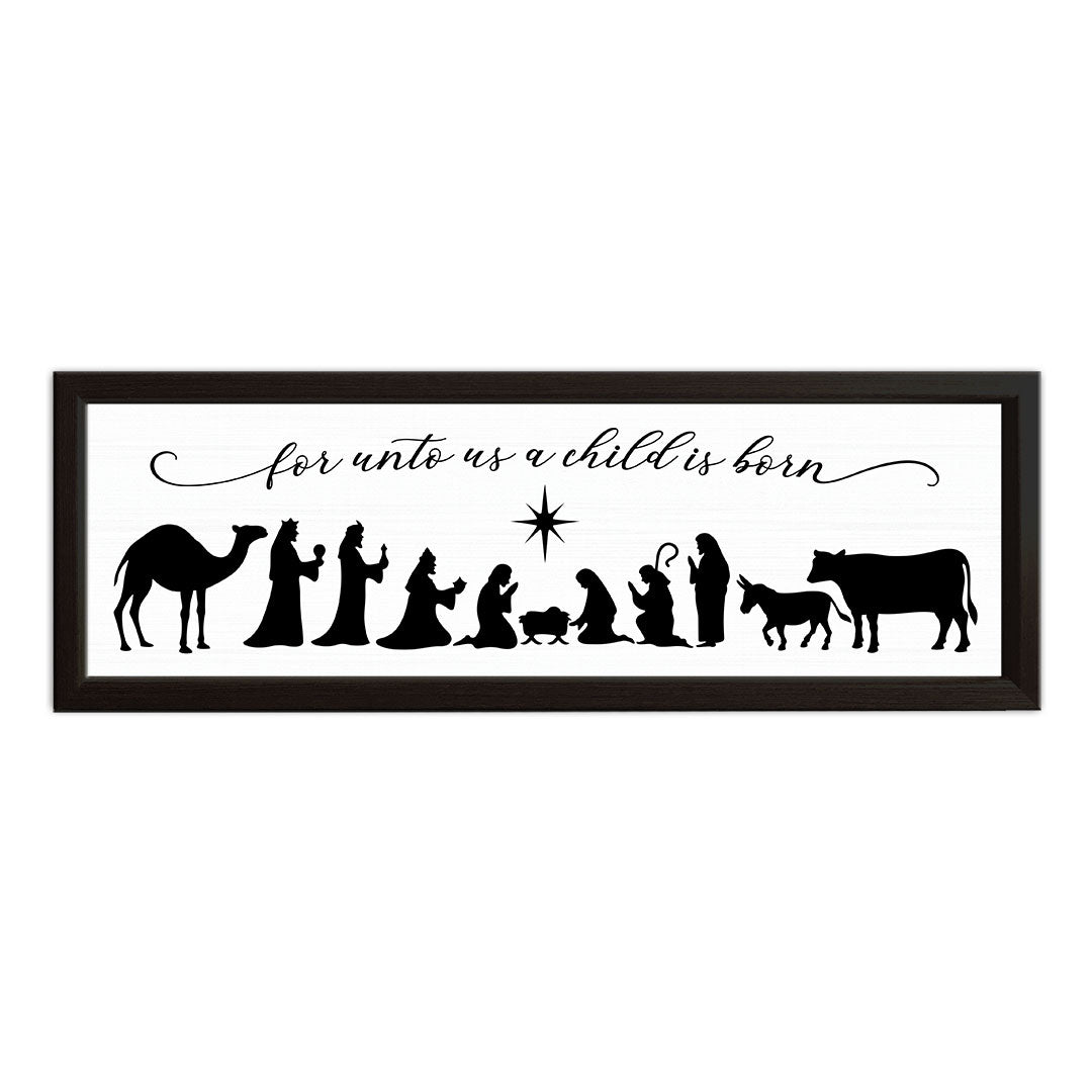 Nativity Scene | Wood Sign