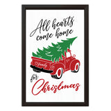 All Hearts Come Home (Red Truck) | Wood Sign