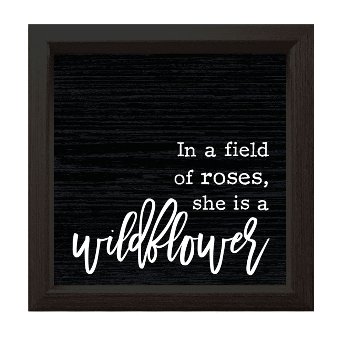 In A Field Of Roses | Wood Sign