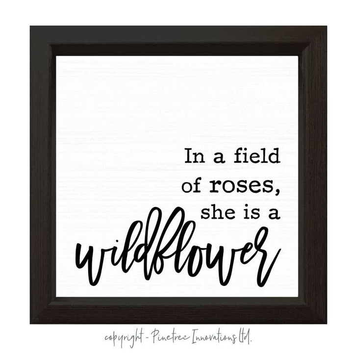 In A Field Of Roses | Wood Sign