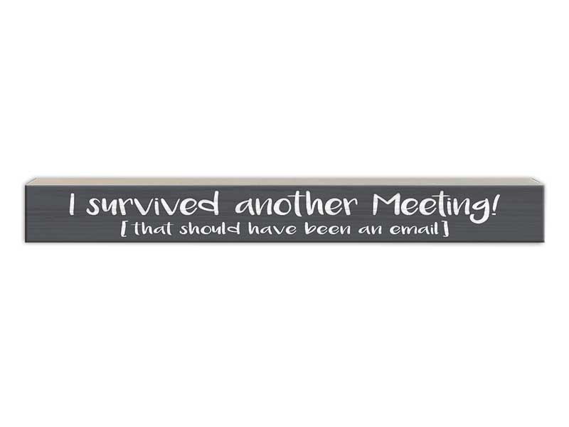 I Survivied Another Meeting that Should Have Been Email | Skinny Wood Sign