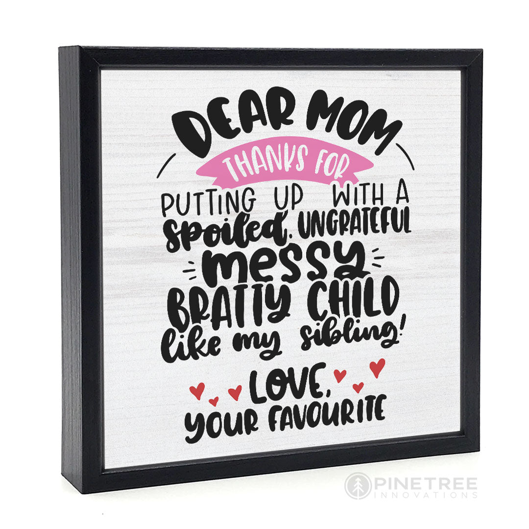 Dear Mom | Wood Sign