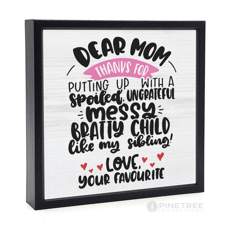 Dear Mom | Wood Sign