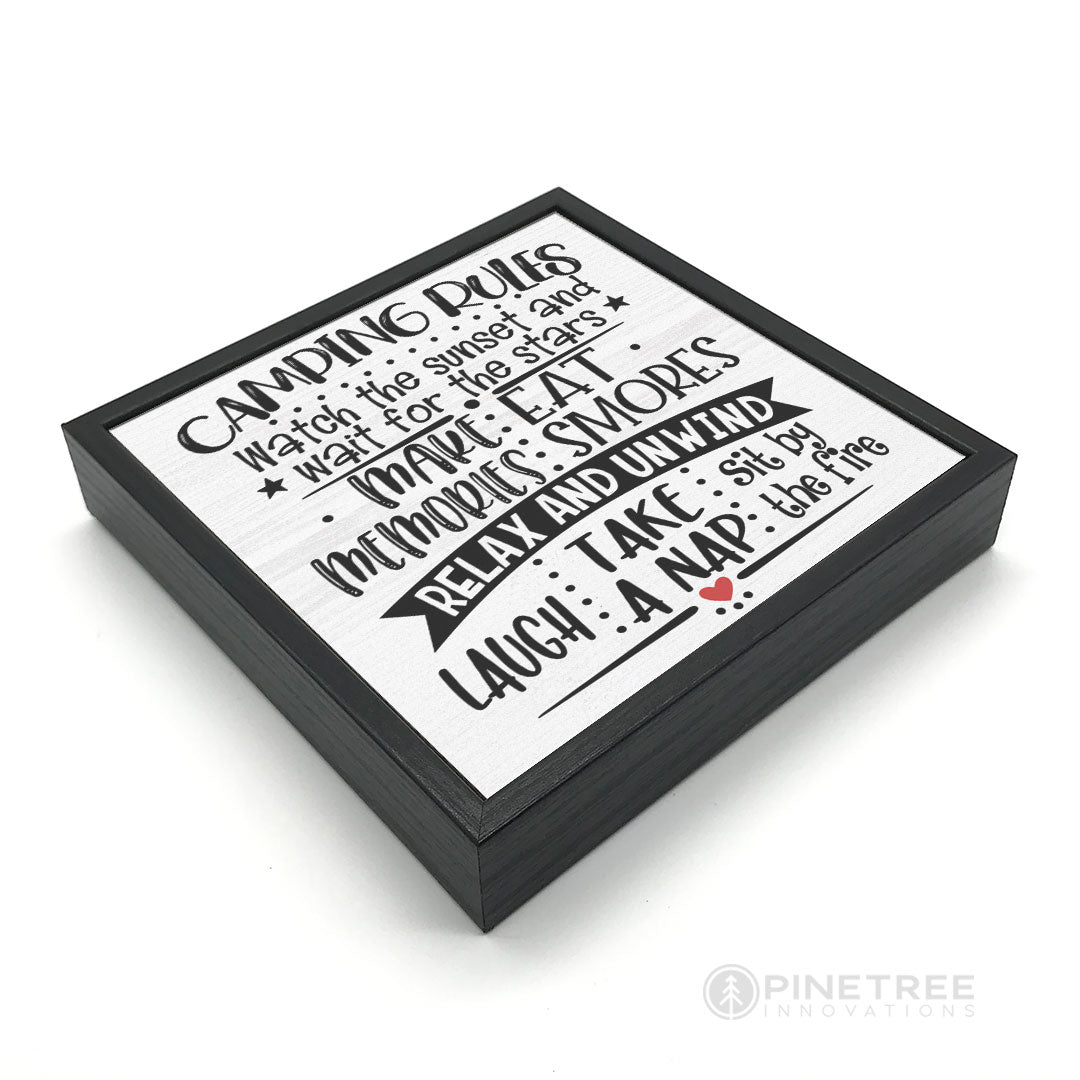 Camping Rules | Wood Sign