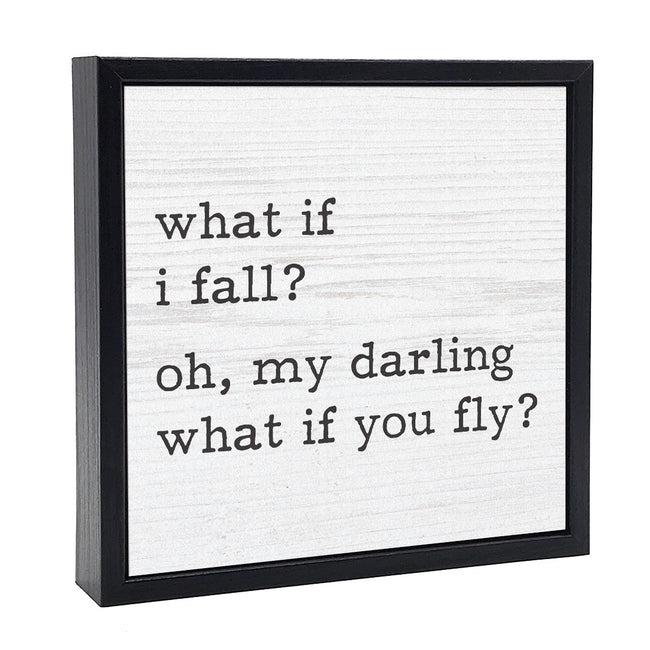 What If I Fall? | 'Chunky' Wood Sign