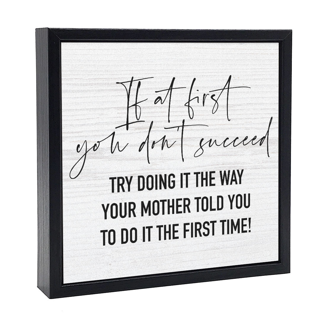 If At First You Don&