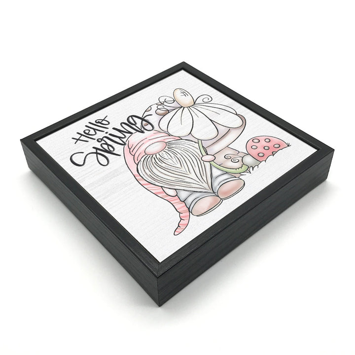 Hello Spring Gnome | Wood Sign