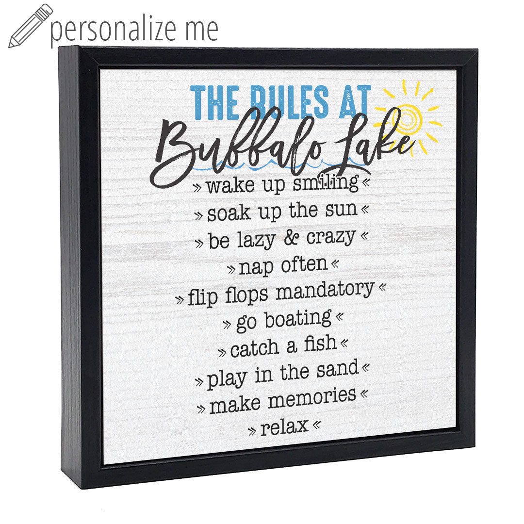 The Rules At (Custom) | Wood Sign