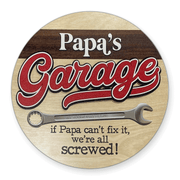 Papa's Garage | Wood Sign