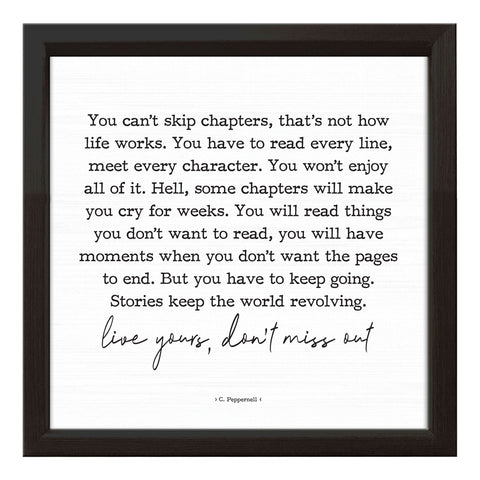 You Can't Skip Chapters