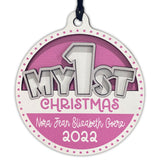 My First Christmas - Pink - CUSTOM | Ornament