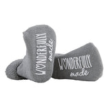 Baby Sock - Wonderfully Made - Gray