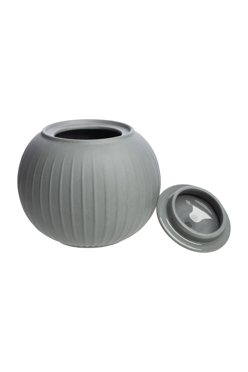Porcelain Sugar Bowl  - Vintage Grey