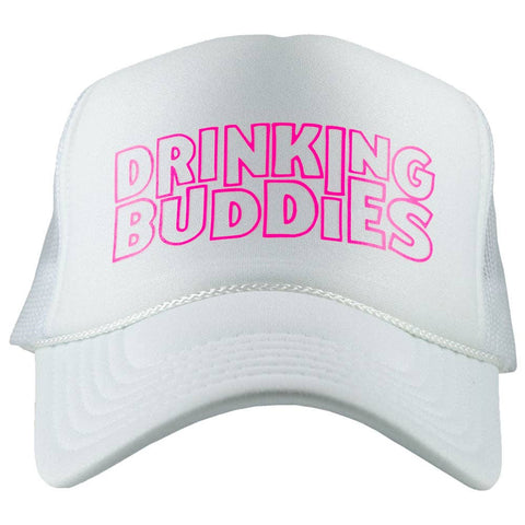 Drinking Buddies DECAL Hat (White)